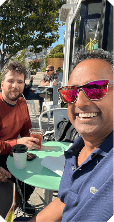 Tiger Data team members at an outdoor meetup